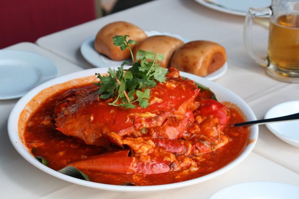 Món Cua sốt cay Chili crab- món ăn đặc trưng của Singapore